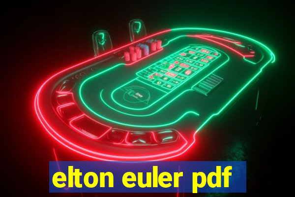 elton euler pdf